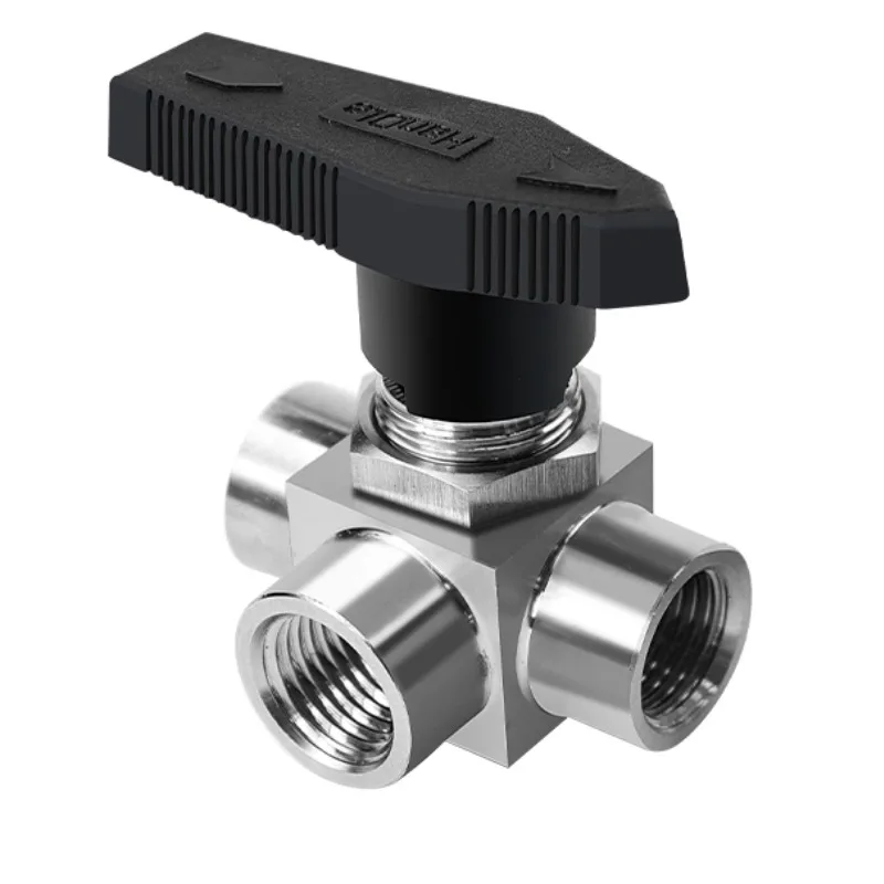 

1/8 дюйма 1/4 дюйма 3/8 дюйма 1/2 дюйма BSPP с внутренней резьбой из нержавеющей стали 304, тройник с L-образным портом, 3-ходовой горизонтальный шаровой клапан, переборная панель, установка 915 фунтов на квадратный дюйм