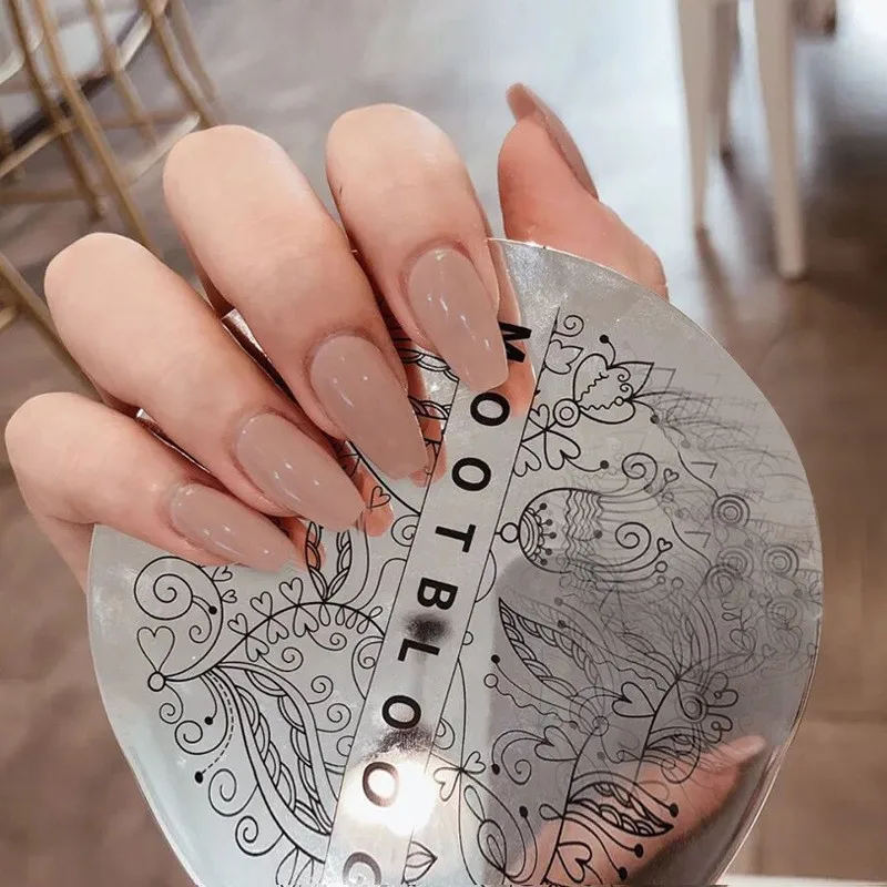 

24Pcs Nail Art Ballet Wearable Fake Nails Press On Square Long Coffin Head Full Cover Detachable Reusable False Nails Finished