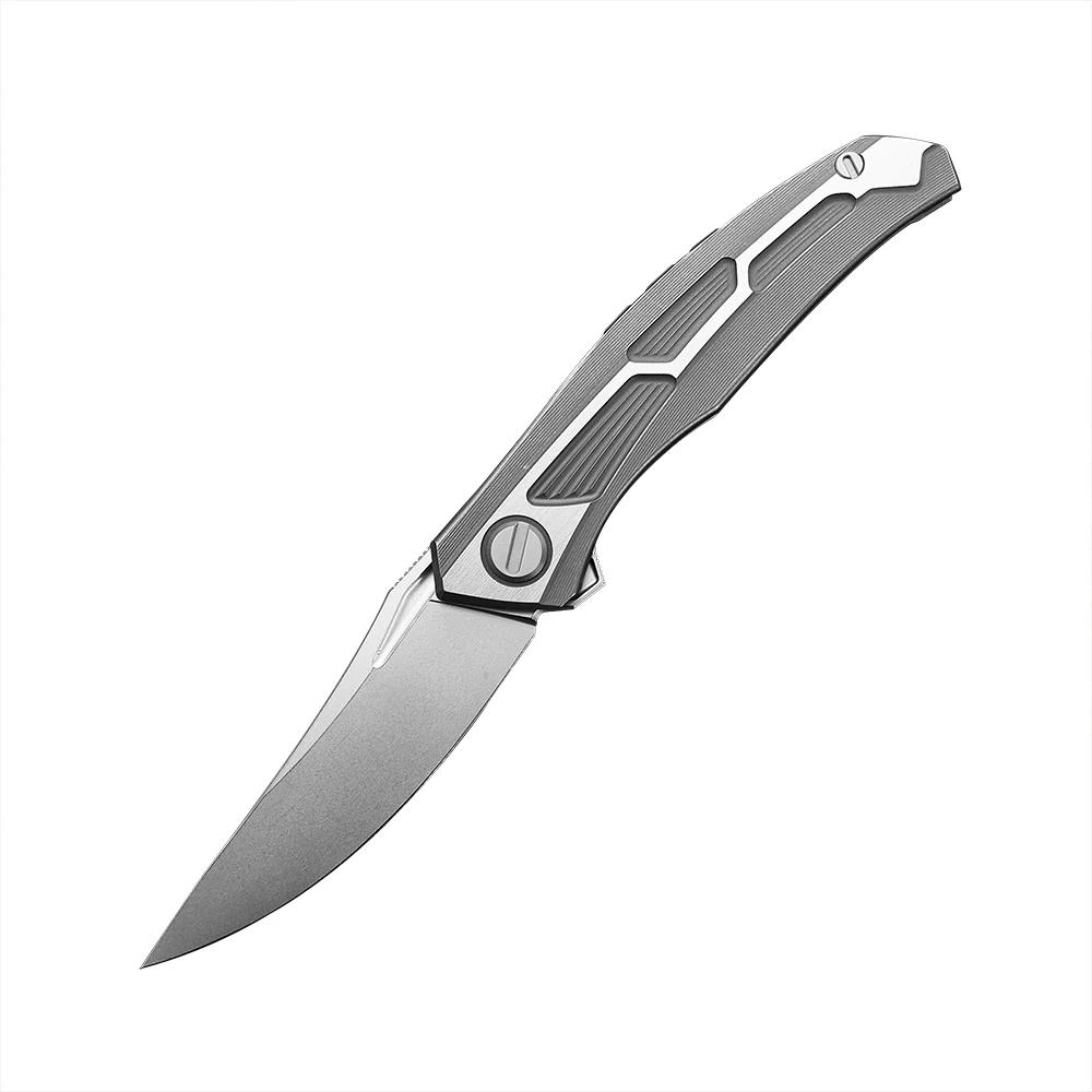 JUMCSONG Quantum TC4 титановая ручка лезвие D2 походный охотничий Складной Нож EDC