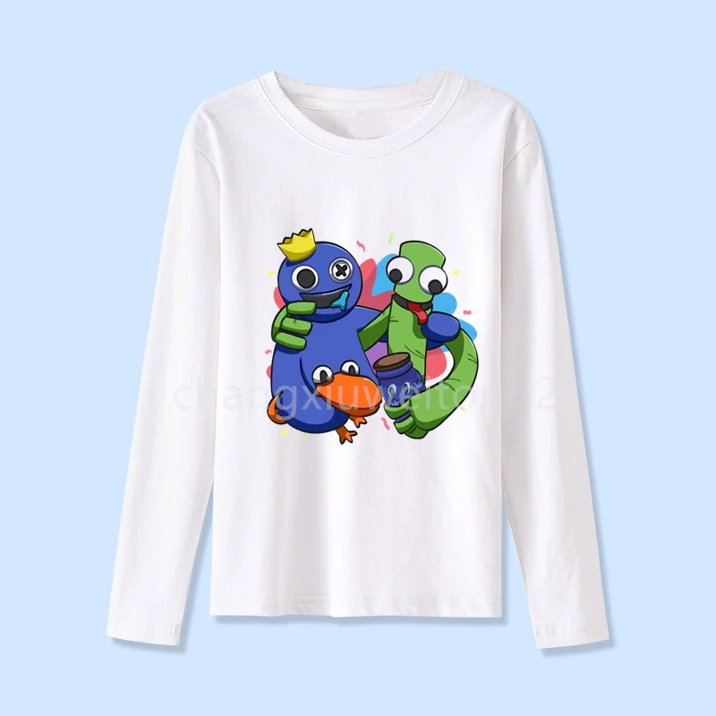 

Cartoon New Popular Game Rainbow Friend Long Sleeve T-shirt Boys Girls Baby Long Sleeve T-shirt Cute Children T-shirt