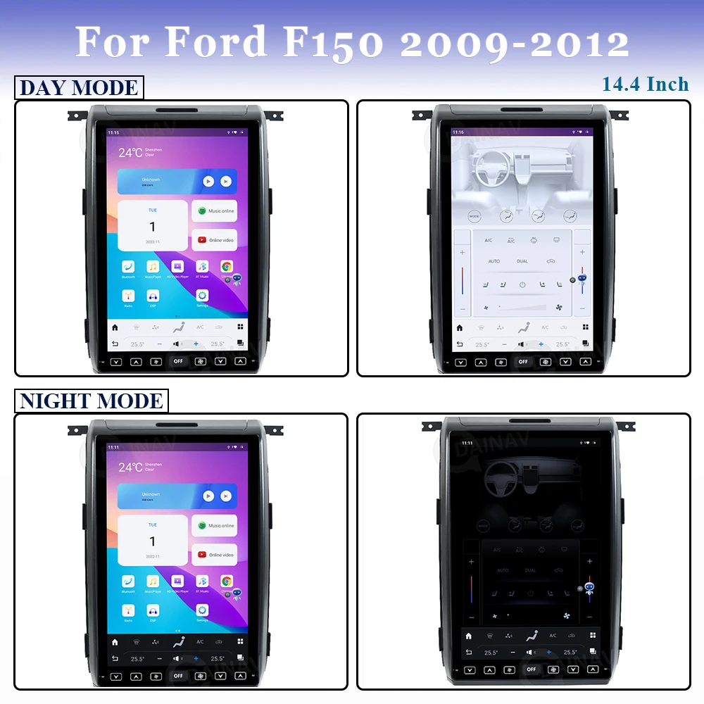 Qualcomm Android11 GPS Navigation For Ford F150 2009-2012 Tesla Style Car Radio Head Unit DVD Multimedia Player Autoradio Stereo - купить по