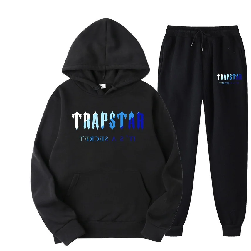 

Trapstar New Brand Tracksuit Hoodie Men Set Unisex 2 Pieces Sets Hoodies Sweatshirts+Pants Sportswear Jogging Clothes Men's Suit