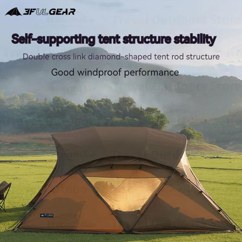 3F UL GEAR 2023 Beetle Tent 16 ㎡Outdoor Кемпинг 40D нейлоновая сферическая палатка дышащая большая