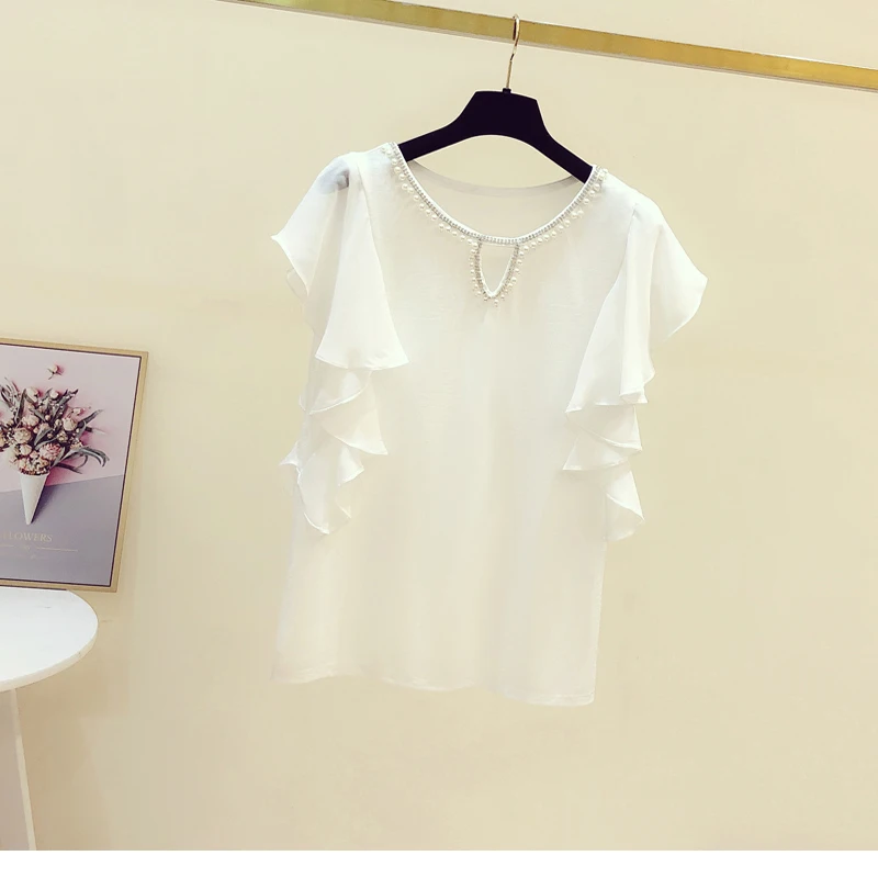 2022 summer pregnant women's new round neck T-shirt women's short sleeves  WHITE