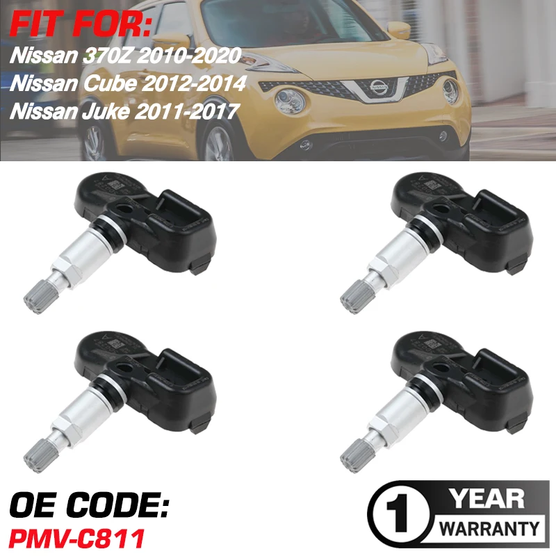 Датчик давления в шинах 315 МГц для Nissan 370Z 2010-2020 Cube 2012-2014 Juke 2011-2017 60700-1la0e