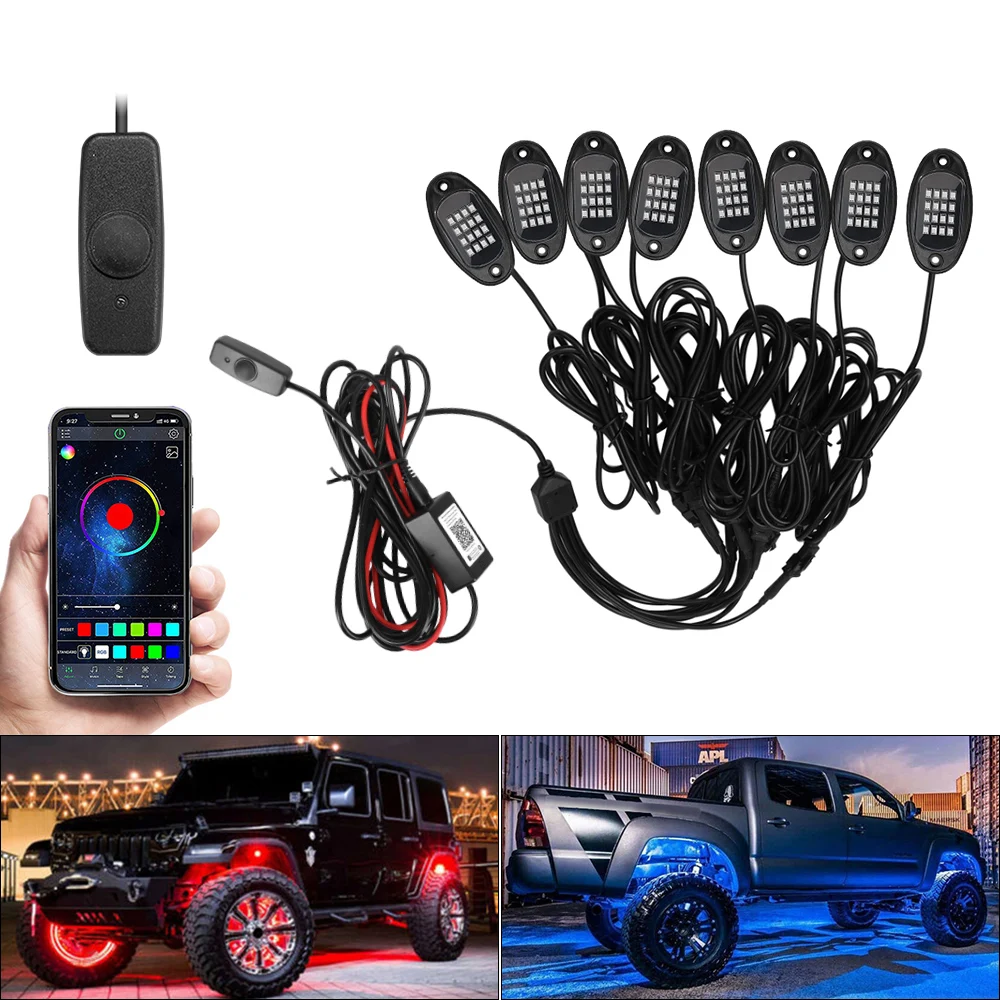 

Автомобильные светодиодные RGB-лампы, 12 В, для внедорожников 4x4
