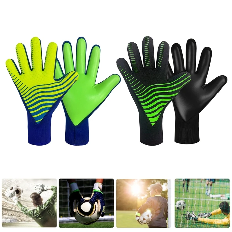 

Goalkeeper Glove Soccer Glove Strong Grip Gloves with Finger Protections Non-Slip Latex Protective Glove for Adult Youth