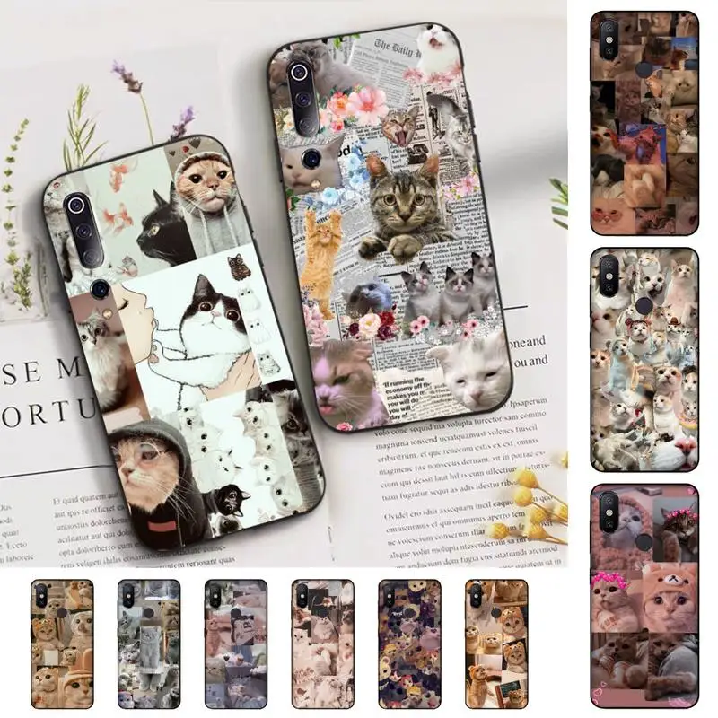 

Cat Memes Phone Case for Xiaomi mi 5 6 8 9 10 lite pro SE Mix 2s 3 F1 Max2 3