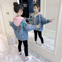 girls babys kids coat jacket outwear cotton 2022 cool jean spring autumn overcoat top outdoor party teenagers childrens clothi