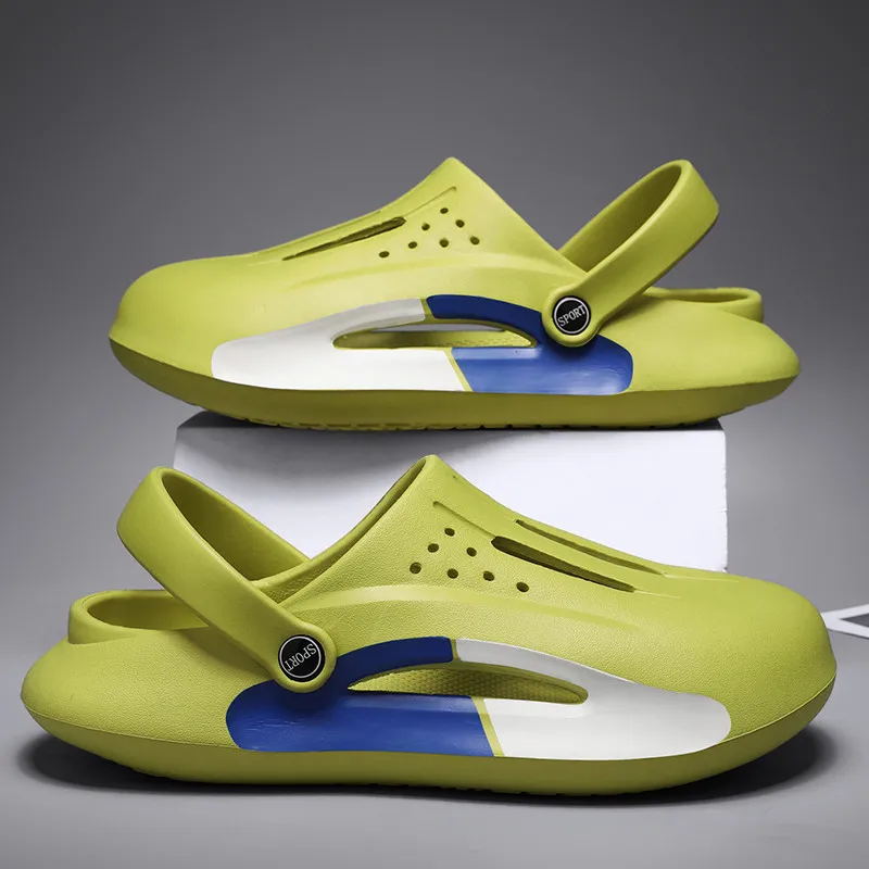

Fashion New Design Men Summer Sandals Green Anti-slip Mens EVA Sandals Comfortable Lightweight Mens Clogs Shoes Sandalias Hombre