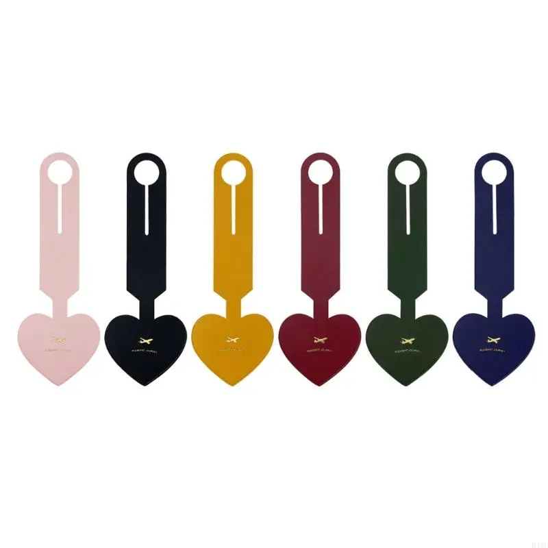 D46C Heart Tag Portable Bag Adder Address Label Baggage