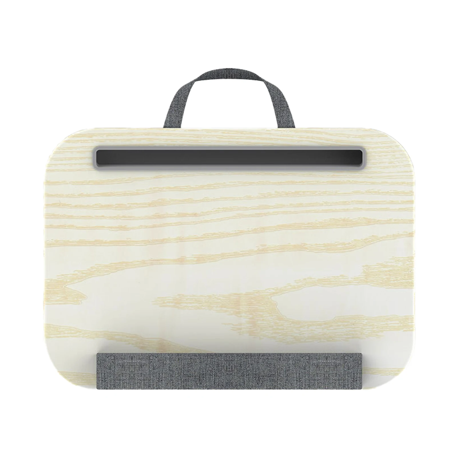 

Students Wood Travel Notebook Stand With Pillow Cushion Tablet Slot Study Computer Laptop Desk Anti Slip For Bed Portable