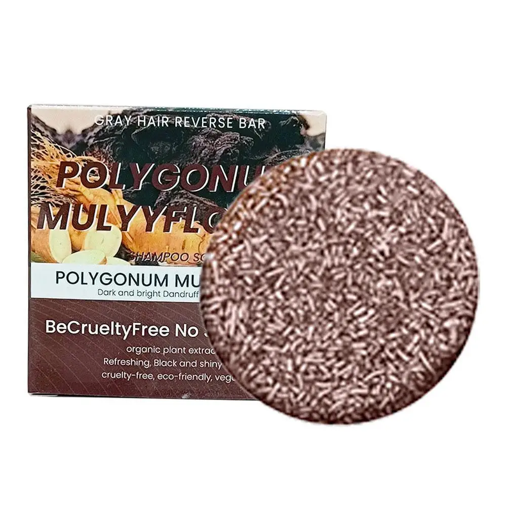 Шампунь мыло Polygonum Multiflorum/мыло бамбук и уголь Bar для роста укрепления волос