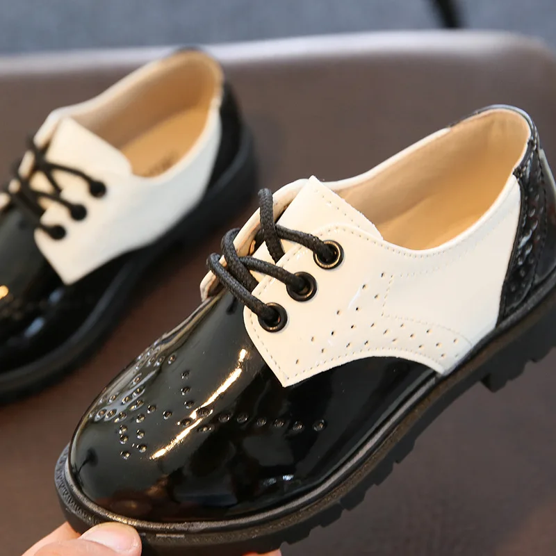 New Spring Summer Autumn Kids Shoes For Boys Girls British Style Children's Casual Sneakers PU Leather Fashion Formal Soft | Детская