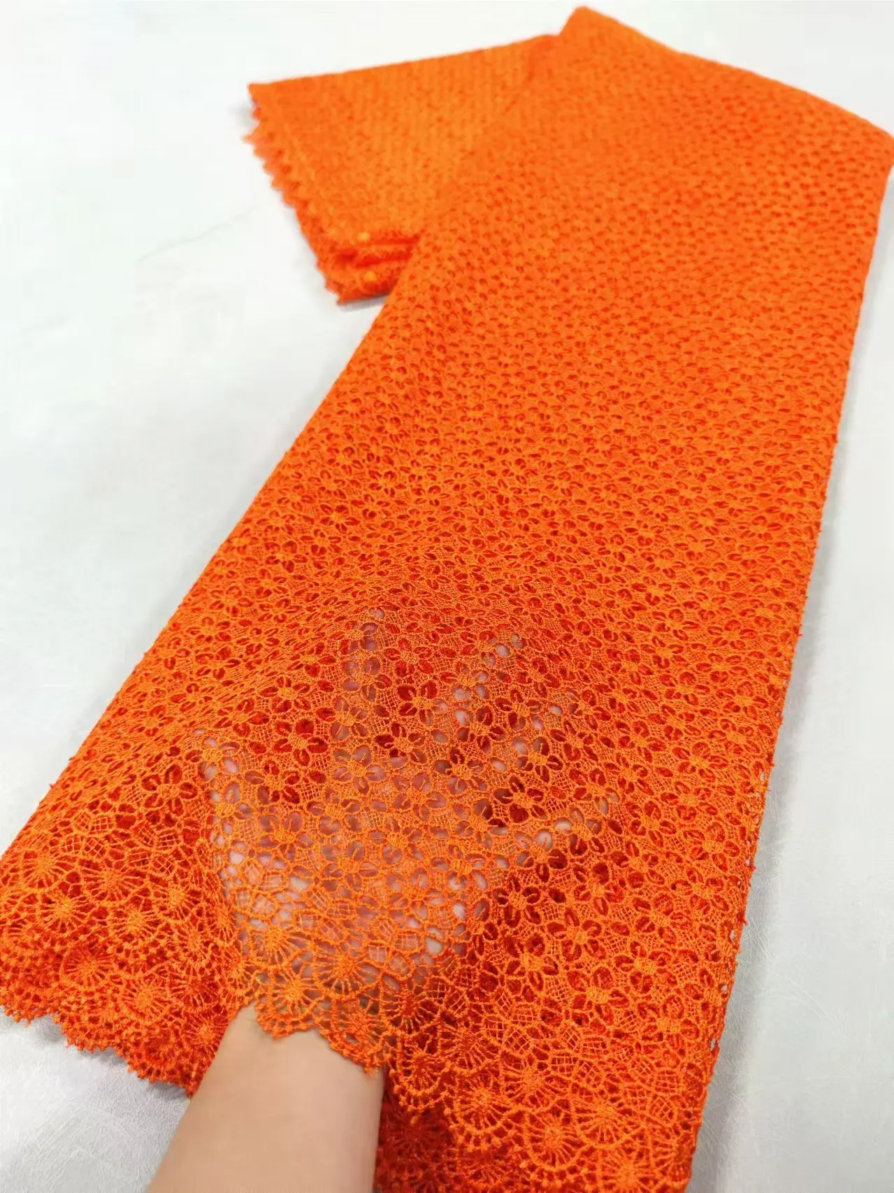 Африканская Хлопковая кружевная ткань с камнями Нигерия швейцарская вуаль