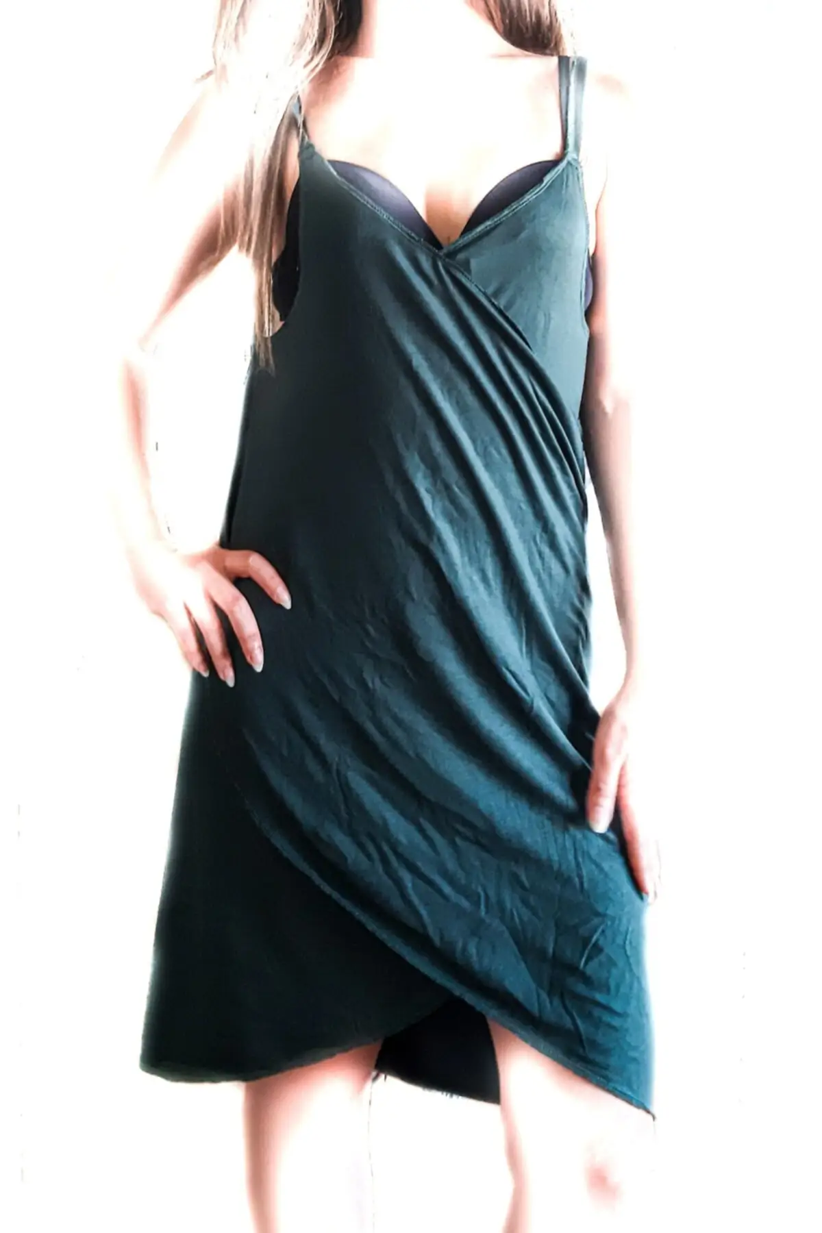 

Women's Pareo Green Beach Dress Swimwear Cover Up Dress Sexy Tunic Suit Beachwear Female Beach Bikini Cover Loose Mini Dress