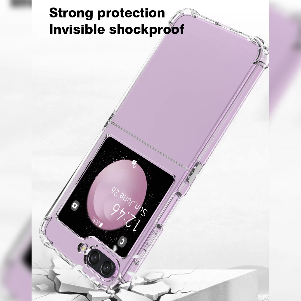 Прозрачный чехол от Byscoon для Samsung Galaxy Z полная защита пластиковый бампер царапин