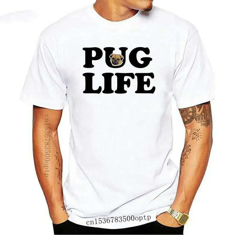 

Mens Clothes 3D Print Man Pug Life Tees Soft Slim Quality Cotton T Shirt