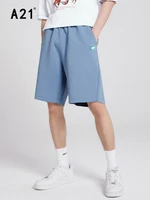 a21 men casual baggy straight shorts summer 2022 fashion new simple streetwear shorts male vintage loose drawstring sweatshorts