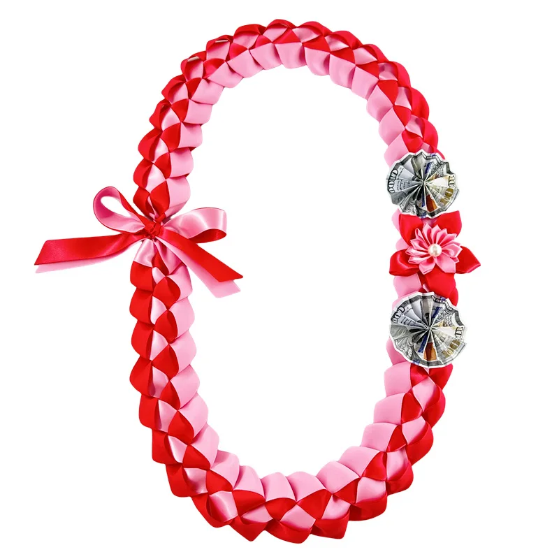 Выпускная лента lei с платами украшенные цветочными узорами доллары США подходит