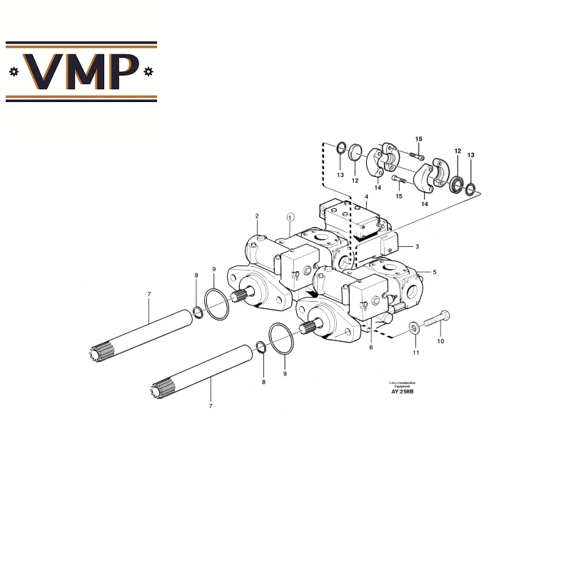 ВОЭ 11709023 - Гидравлический насос для колесного погрузчика L180E L220D L180F L150E L150F Деталь