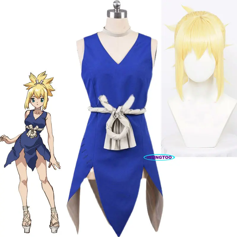 

Платья для косплея Доктор Стоун Кохаку из аниме «Янтарный парик», аксессуары для Хэллоуина, карнавальные сценические костюмы