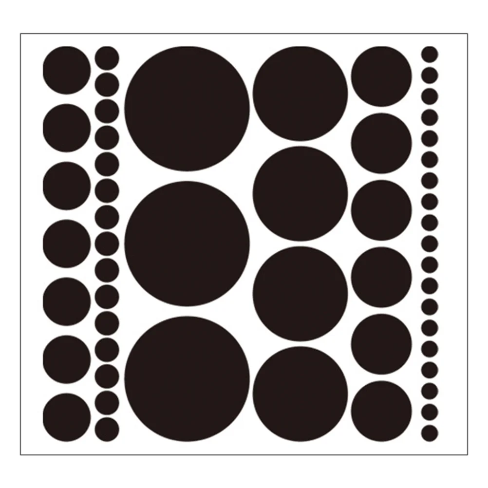 

1 Sheet Black Wall Sticker DIY Circles Wall Decals for Kids Room Nursery Room ( Black )