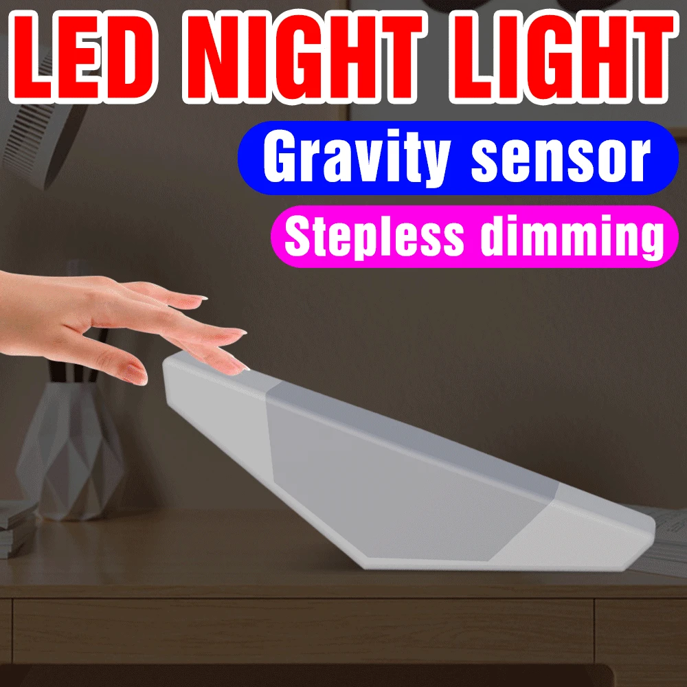 

USB Night Lamp Led Desktop Desk Lamp Dimmable Reading Lamp Bedroom Table Light Eye Protection Study Lampada LED Bedside Lighting