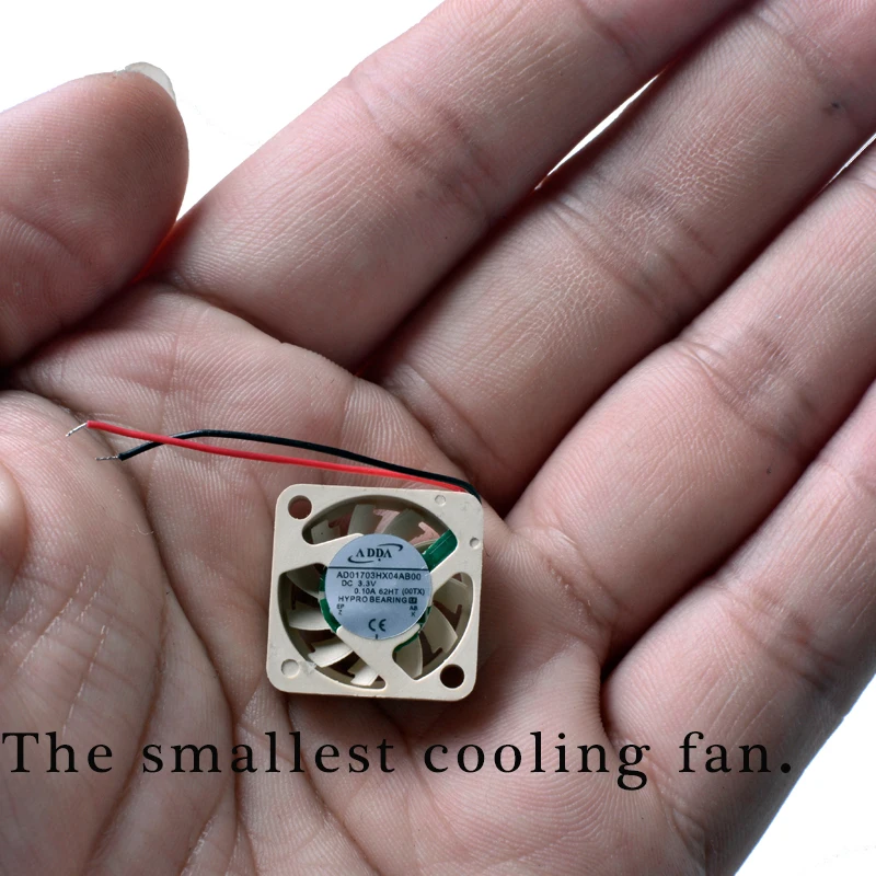 

AD01703HX04AB00 1.7cm 17mm small fan 17x17x4mm DC3.3V 0.10A 15000rpm Micro cooling fan for projector mobile phone and drone