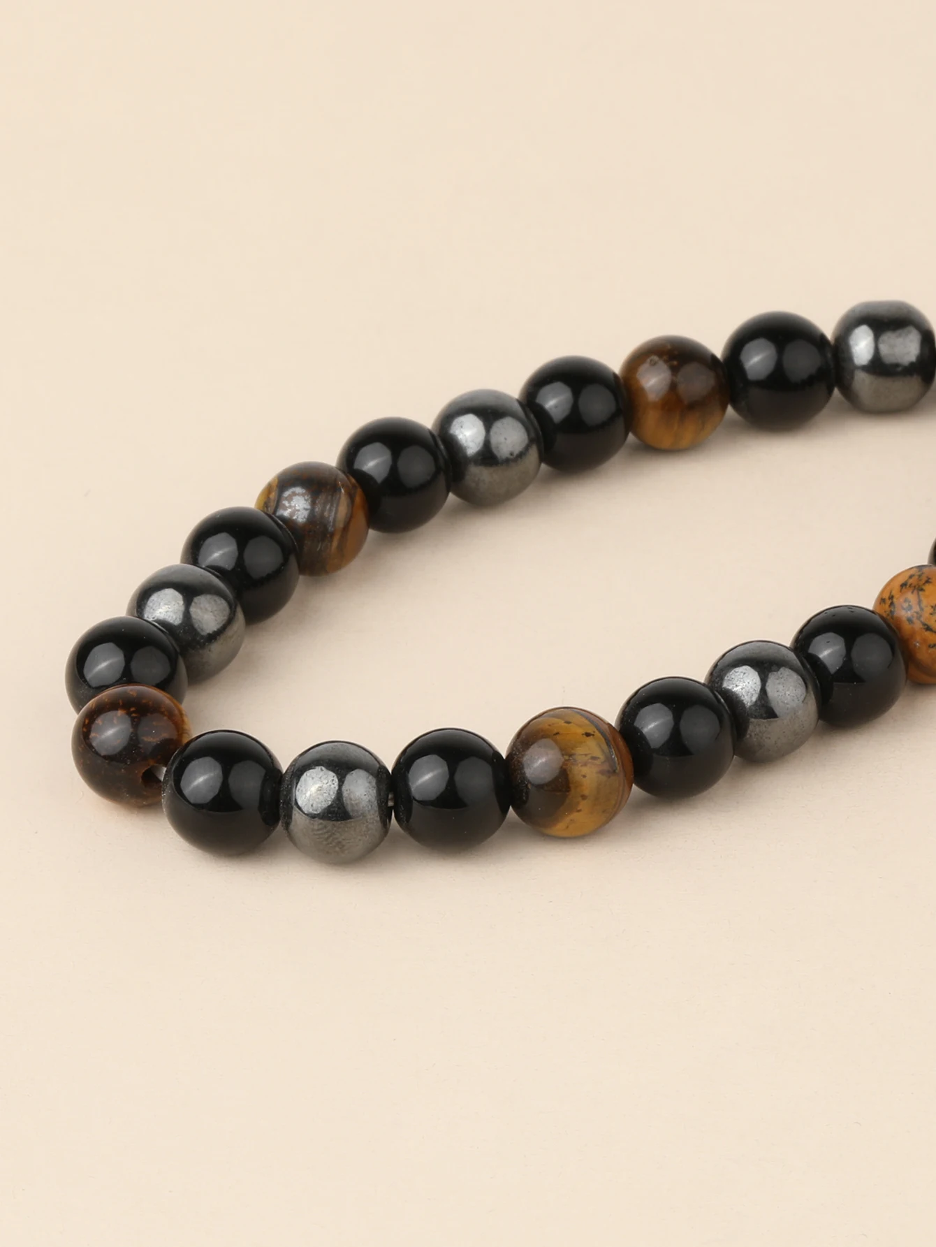 OAIITE 8 мм натуральный гематит браслет для мужчин черный агат желтый тигровый глаз