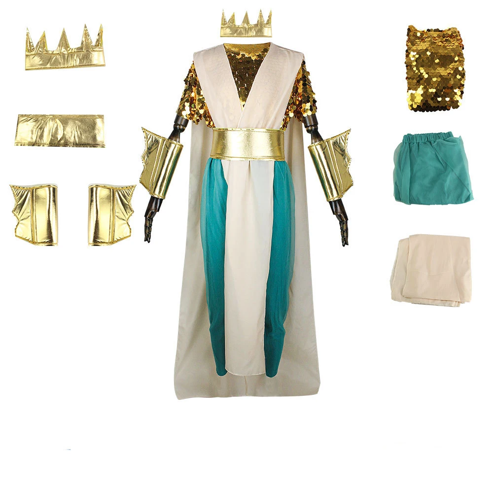 Сексуальный костюм для пар морская сирена Нептуна Русалка королева мужские