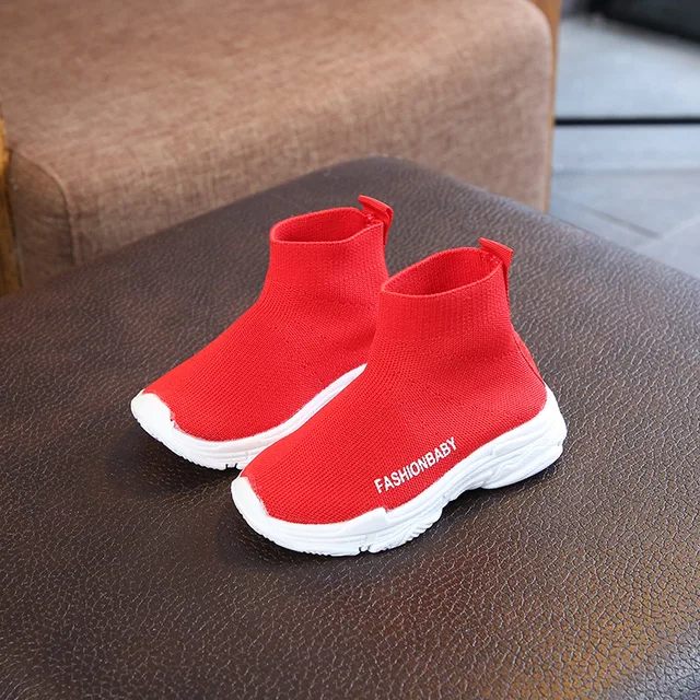 Autumn Winter Kids Sneakers Children Casual Shoes Slip-on Breathable Kids Socks Shoes Non-slip Snow Boots Boys Girls Sport Shoes 2