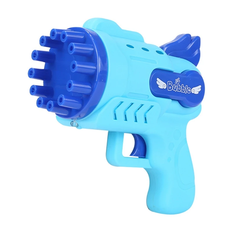 Розовая/синяя электрическая летняя пузырьковая машина для малышей 12 отверстий