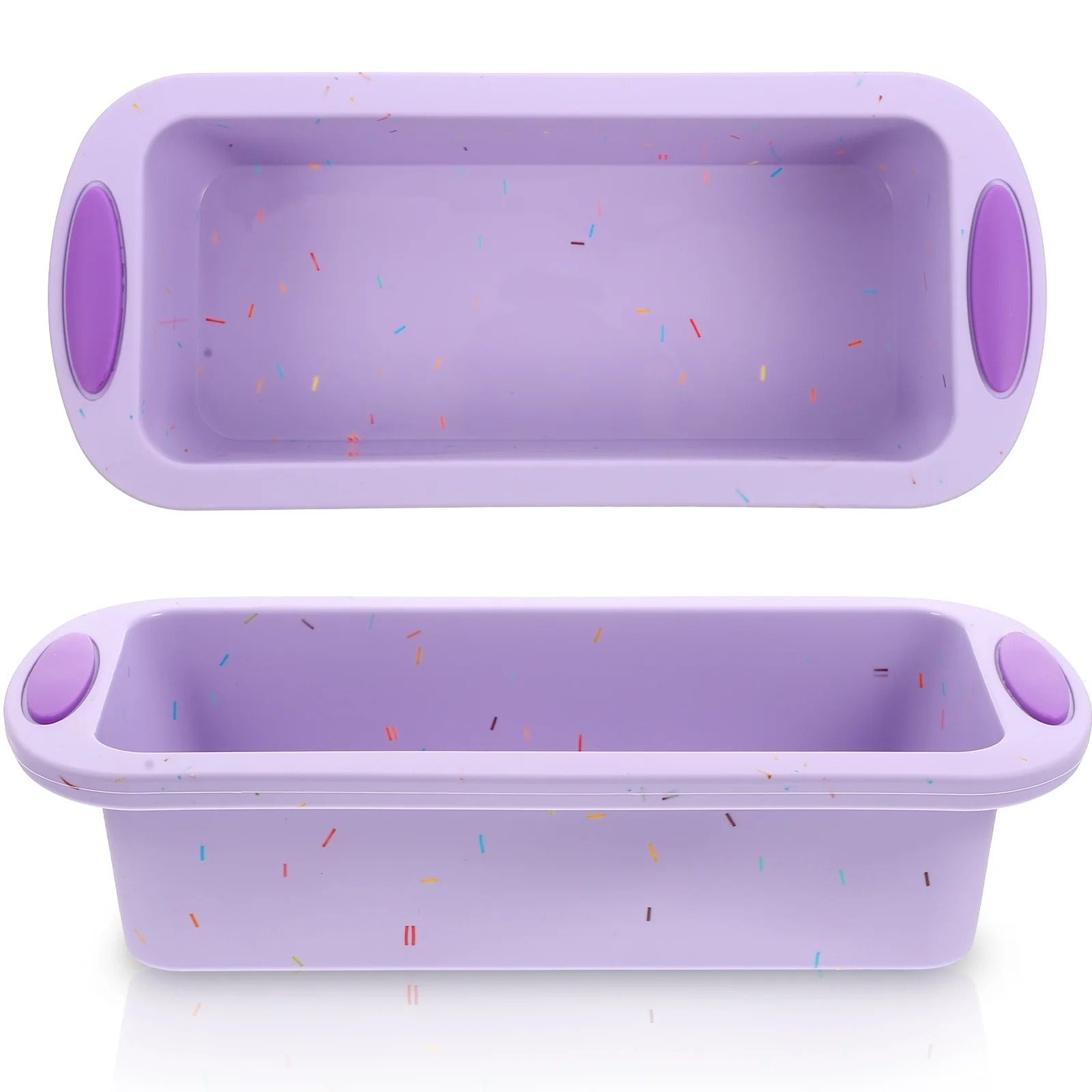 for Toast De Para Gelatinas Silicone Mold Bread Pan Practical Non Stick Loaf Pans Purple