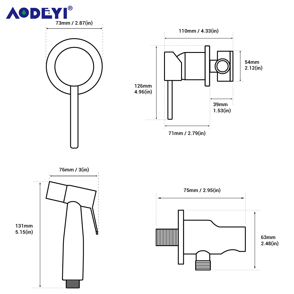 handheld bidet sprayer set for toilet brass hot cold hand bidets brushed gold bathroom faucet shower head self cleaning black free global shipping