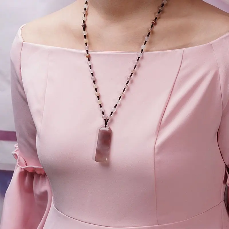 Подвеска Jin Si Yu Ping An Jing подвеска с фиолетовыми бусинами