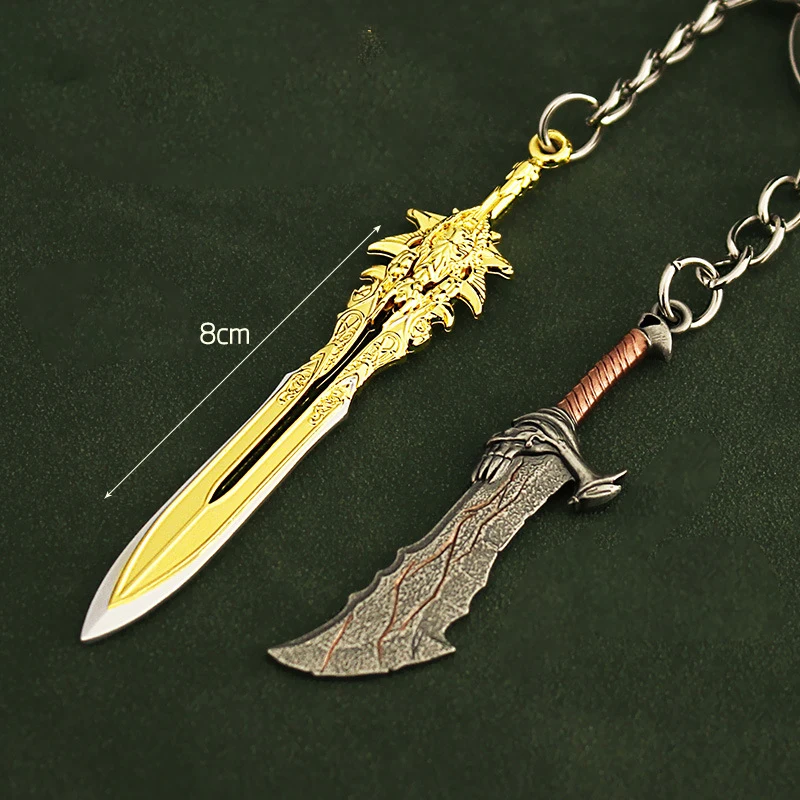 

God of War Weapon Olympus Blade Blades of Chaos Kratos Game Alloy Peripheral Samurai Sword Model Keychain Pendant Kid Gift Toys