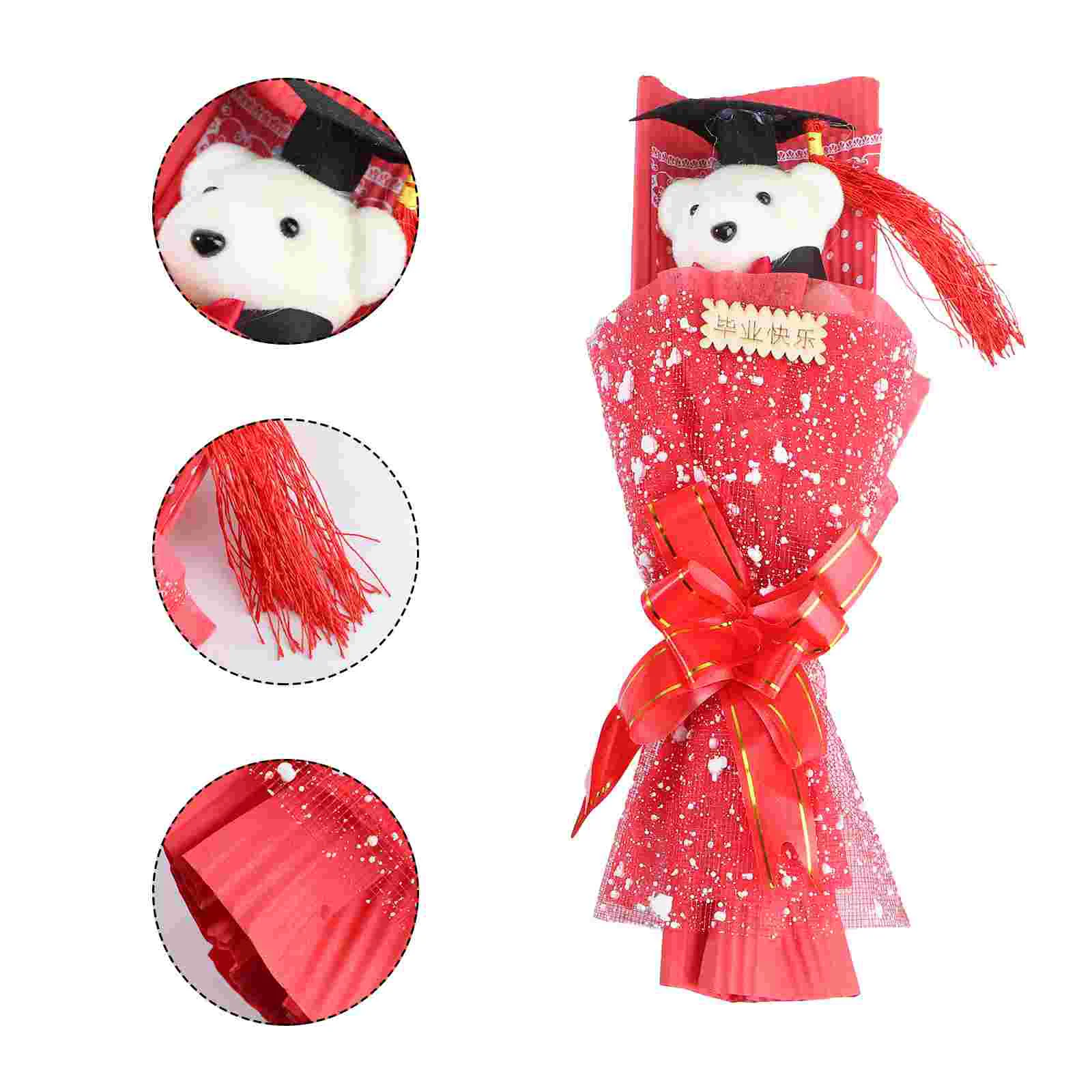 

Graduation Bear Graduation Stuffed in Black Cap for Kindergarten Elementary High School College Graduation Party Favor