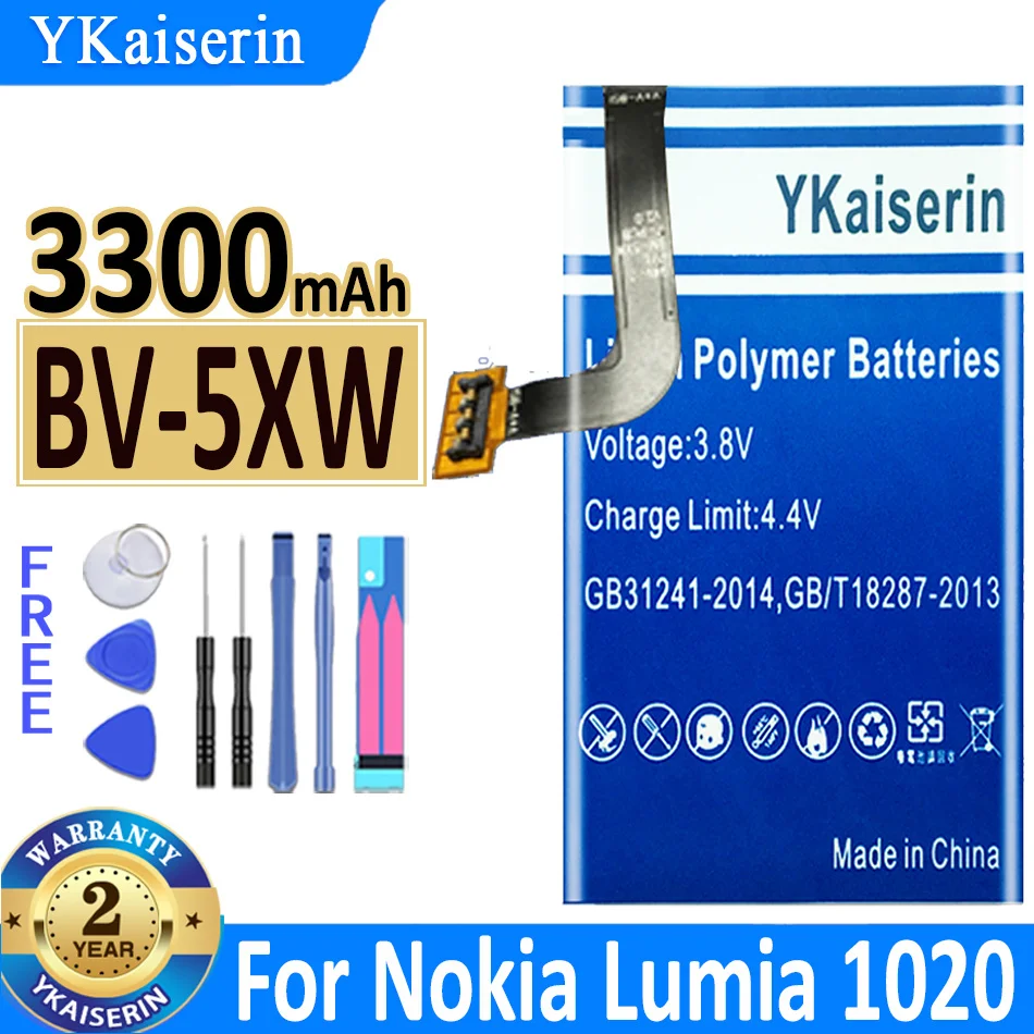 

3300mAh YKaiserin Battery BV-5XW For Nokia Lumia 1020 EOS Zoom Lumia1020 RM-876 RM-875 RM-877 RM 876 875 877 Bateria