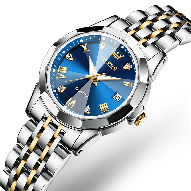 OLEVS Woman Watch Luxury Brand Stainless Steel Fashion Quartz Wristwatch Waterproof Watch For Women Ladies Bracelet Reloj Mujer enlarge