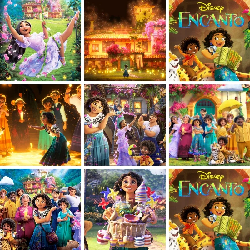

Disney Movie Encanto Diamond Painting Art Embroidery Casa Madrigal Madrigals Family Mirabel Isabel Disney Home Decor Novelties