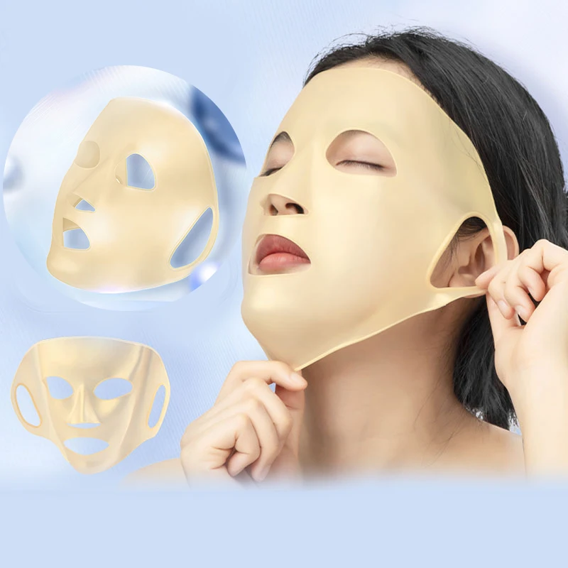 

Ear Hanging Lifting Anti Wrinkle Moisturizing Stretchable Fixed Face Mask Face 3D Silicone Face Mask Reusable Skin Care Tool