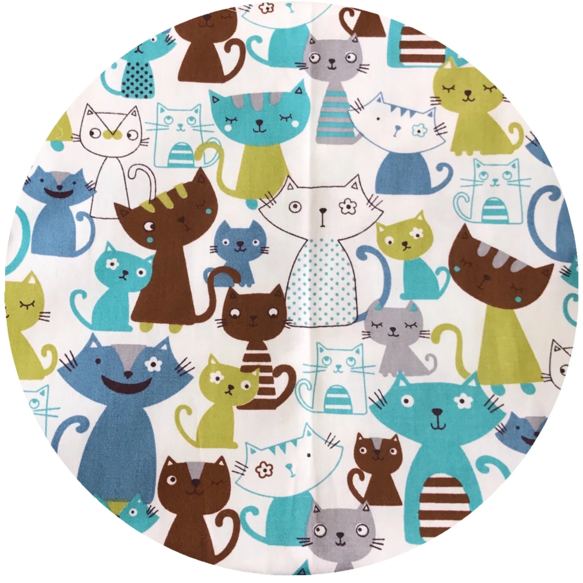 Однометровая Простыня из мягкого хлопка с принтом Crazy Cat |