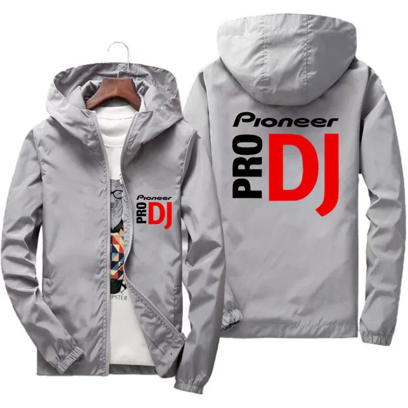 

Pioneer Pro DJ Thin Zipper Coat Men's Bomber Cycling Camping Pilot Flight Jacket Slim Fit Pilot Coat Clothing Male Plus Size