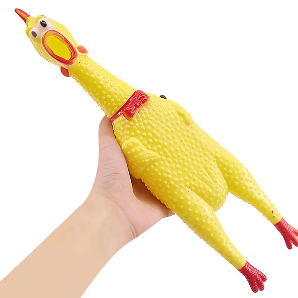 

Screaming Chicken Squeeze Sound Toy Pets Dog Toys Product Shrilling Decompression Tool Squeak Vent chicken Dog Chew Toy
