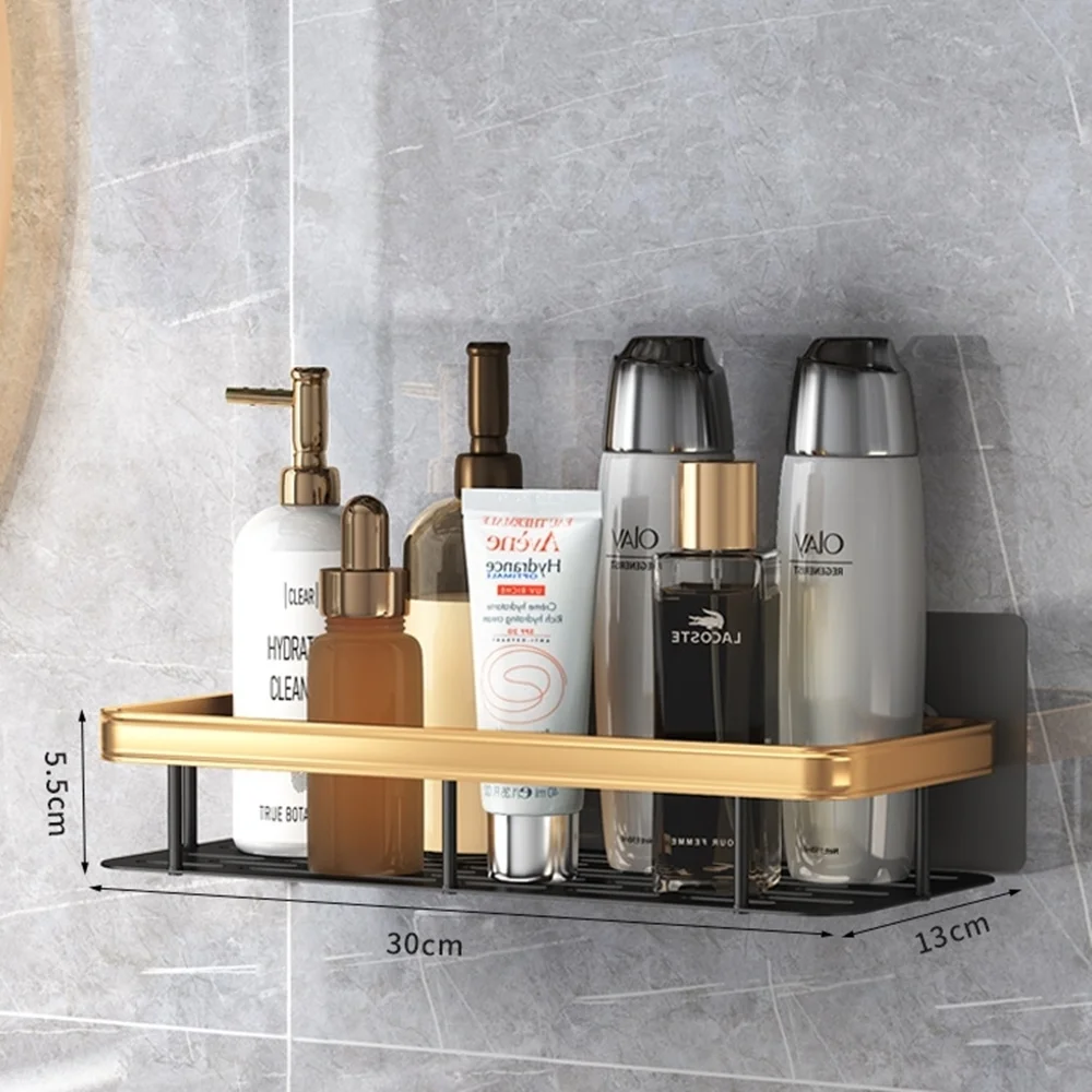 bathroom shelves no drill corner shelf organizer shower shampoo storage rack holder toilet kitchen bathroom accessories sets free global shipping