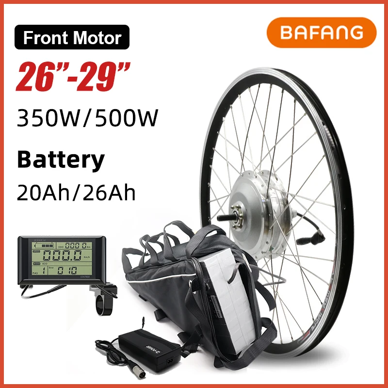 

Bafang 500W Wheel Hub Motor with Battery 48V 20Ah 26Ah EBike Electric Bike Conversion Kits 26" 700C Front Drive Bicycle Engine