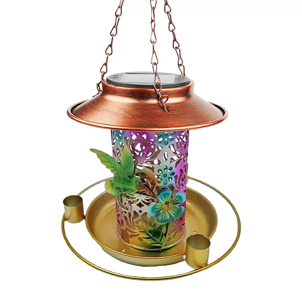 

Solar Bird Feeder Hanging Lantern Light for Outdoors Hummingbird Feeders Landscape Balcony Garden Tree Backyard Lawn Decoration
