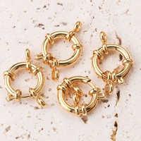 4pcs gold chic round stainless steel lobster clasp hooks connectors for necklace jewelry making supplies diy accessories