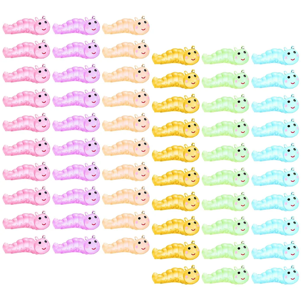 

60 Pcs Caterpillar Miniature Figurines Dollhouse Accessories Statue Decor Home Tabletop Adornment Desktop Statues